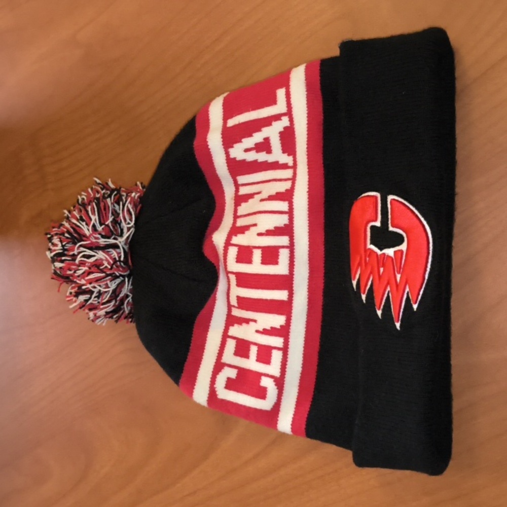 Philadelphia Flyers Centennial Embroidered Logo Knit Beanie w Pom OSFM
